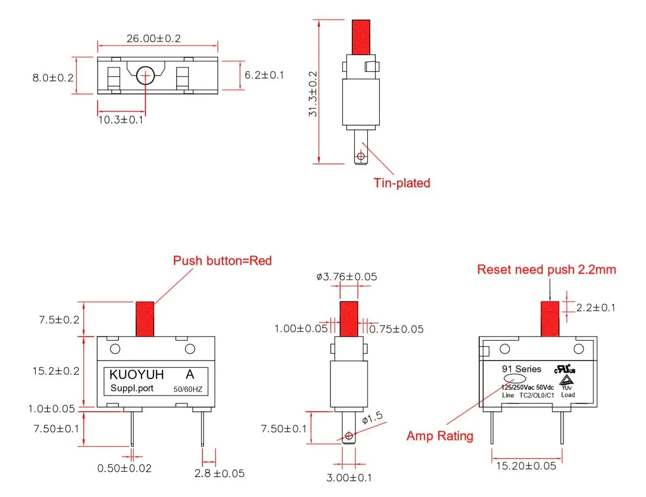 Kuoyuh 91 Series Coffee Machine Vacuum Cleaner 1a Thermal Circuit