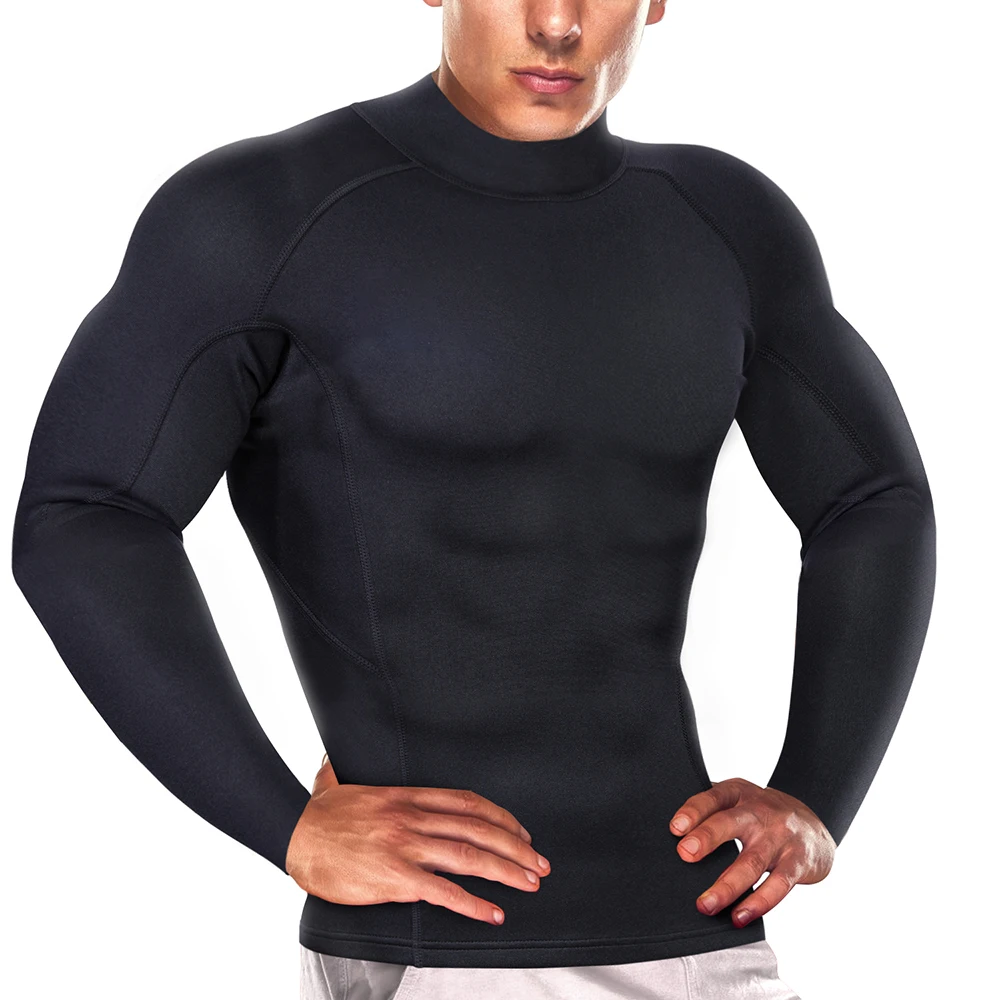 

Mens Neoprene Wetsuit Jacket Long Sleeve Wetsuit Shirt Tpp For Surfing Swimming snorkeling, Black