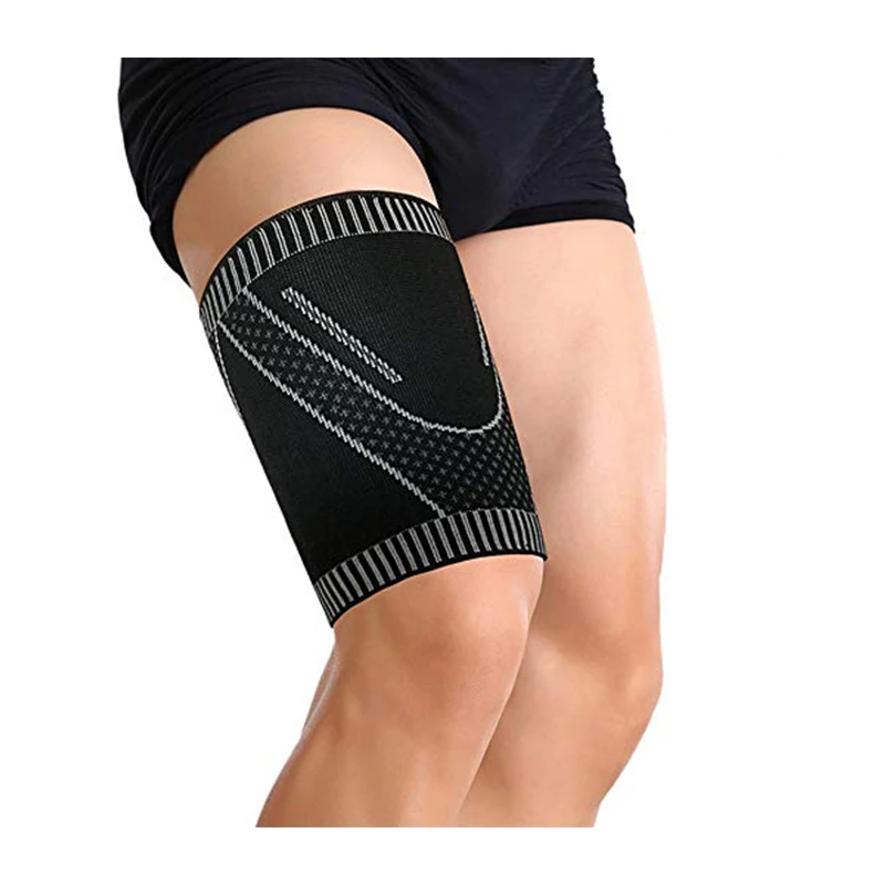 

Thigh Sleeve Brace Breathable Compression Leg Sleeve Support for Outdoor Sports Hamstring, Black