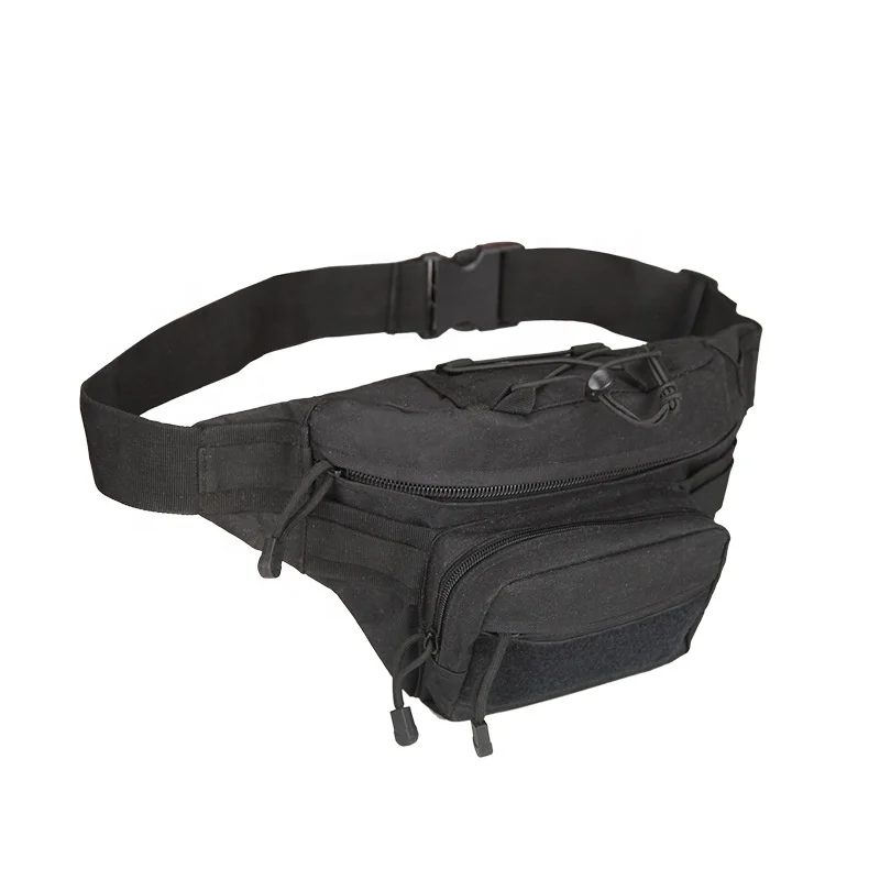 

outdoor sports tactical waist bag belly belt bag with molle straps bum bag, Black, digital, mud, camouflage, army green