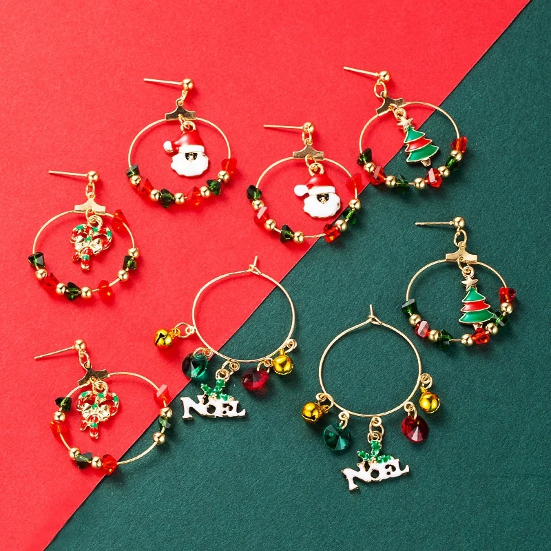

ADELANTE AE210053 New Design Christmas Jewelry Multi Style Hoop Earrings