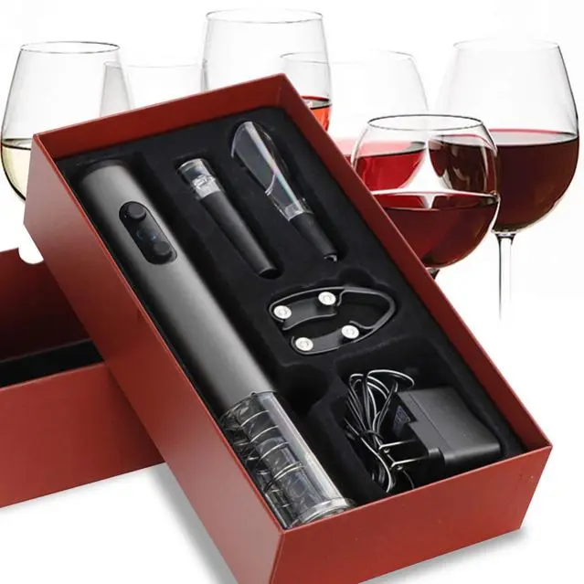 

Rechargeable Wine Opener Custom Bottle Opener Gift Box Simple Operation Convenient Wine Opener Corkscrew