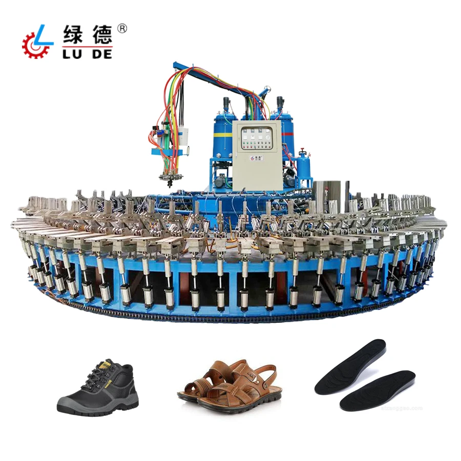 
Automatic Insole and Outsole pu rotary machine polyurethane foam shoe sole production line 