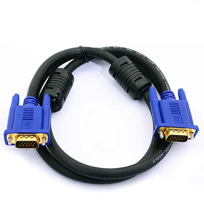 

15 Pin Vga Male 3+6 To Male Cable High Speed Computer HD Vga Cable For Audio Video