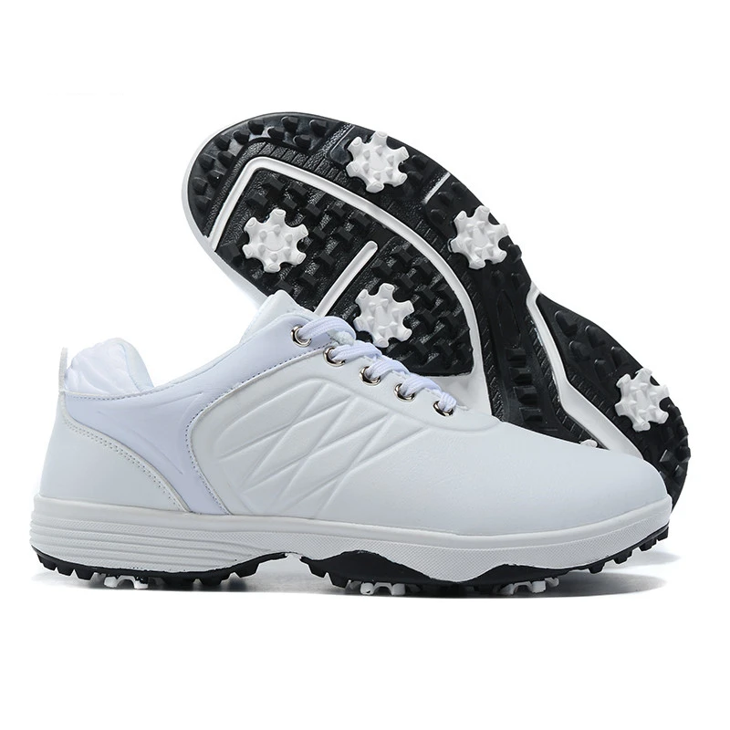 

New Arrival Professional Microfiber Leather Sports Casual Non-slip Rubber Studs Custom Mens Zapatos Spiked Golf Shoes For Men