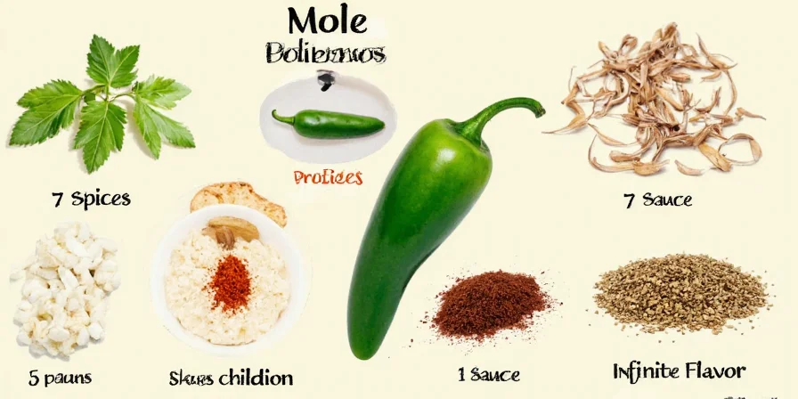 mole poblano ingredients 7 spices 1 sauce infinite flavor