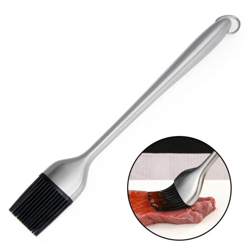 

High Grade Bbq Basting Brush Silicone Bristles Stainless Steel Handle Make Grilling Easy Brushes Silicone Oil Brush