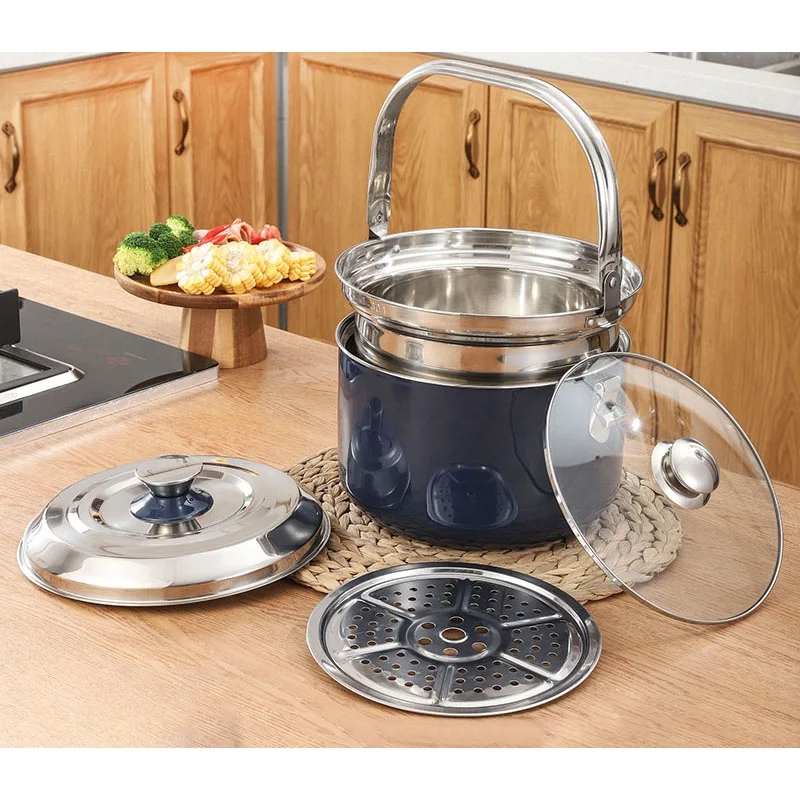 
New 6L stainless steel kitchen energy saving cooking soup pot 
