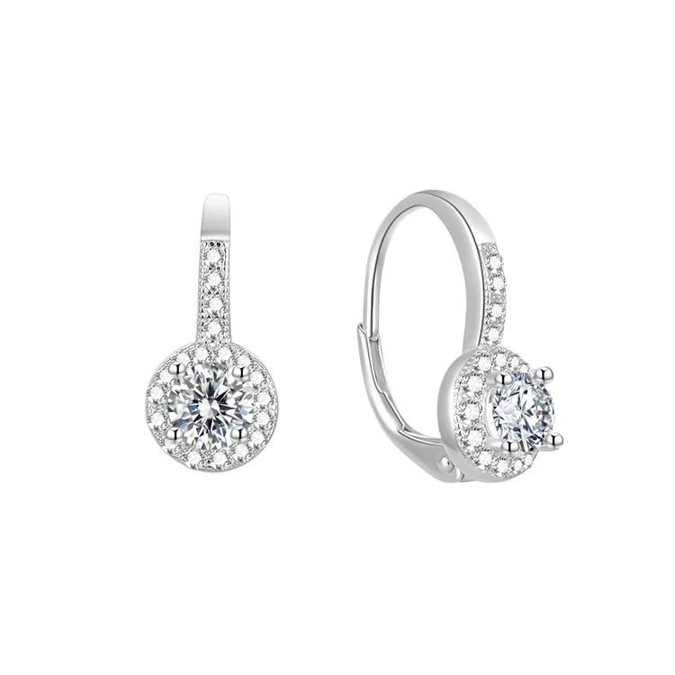 

925 sterling silver rhodium plated unique wholesale clip on earrings