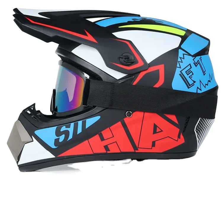 

Unsiex Colorful Off-Road Retro Full Face Mountain Motorbike Helmet, Picture