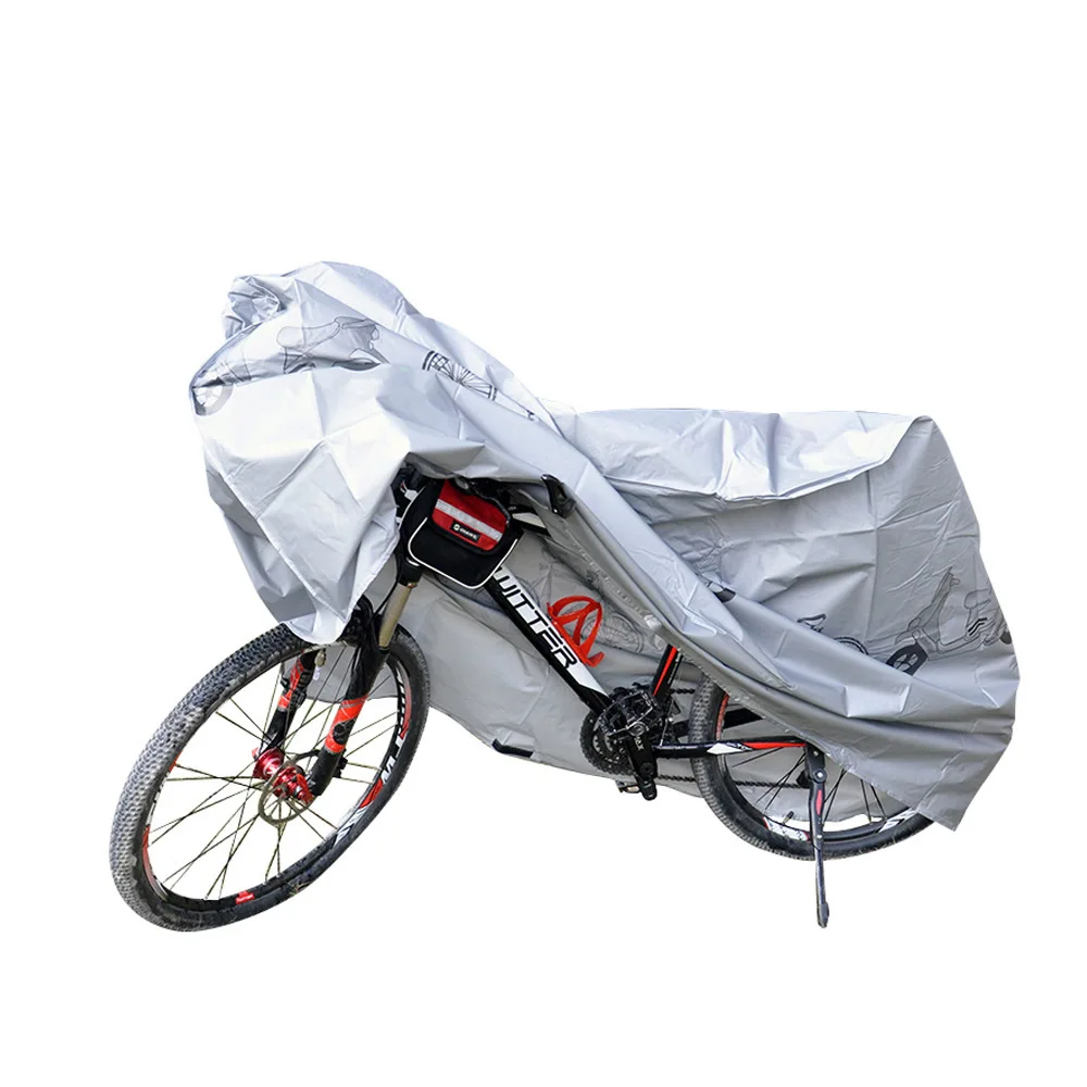 

Waterproof Bicycle PEVA Durable Dust Resistant Cycle Rain proof Customized Sun Protection Outdoor Indoor Bike Cover, Gray, black, white