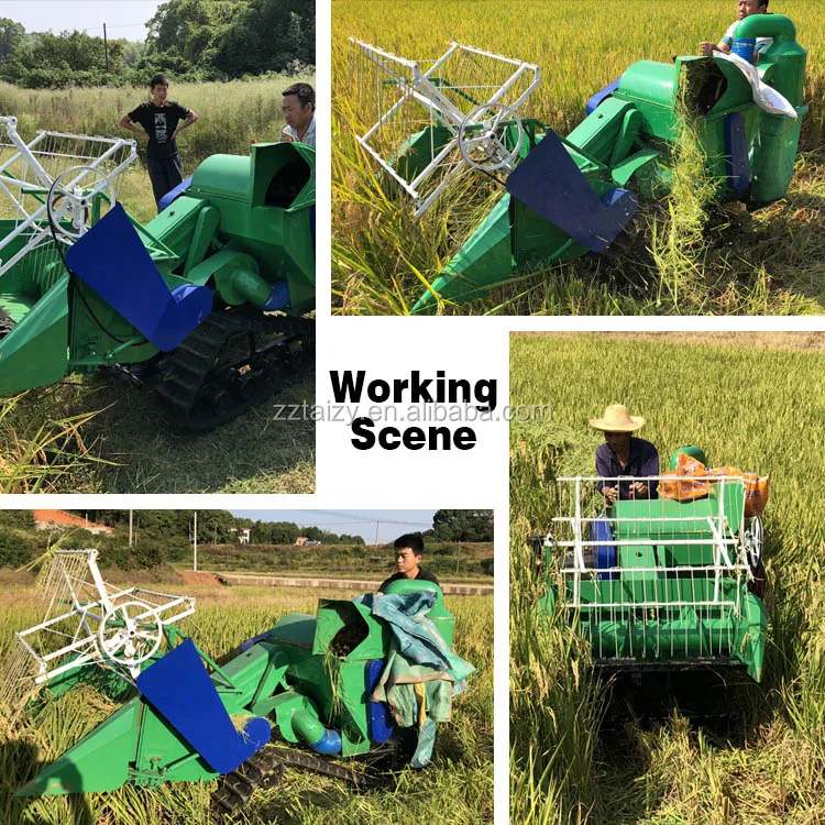 large output capacity portable engine mannual combine rice mini harvester