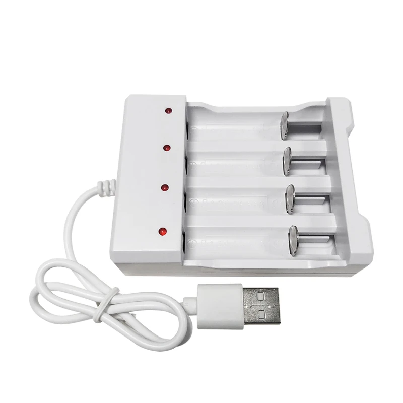 

portable LED battery charger aa aaa intelligent battery adapter for 1.2v nimh nicd rechargeable battery, White