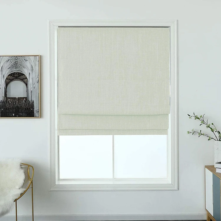 

Factory Indoor Home Blackout Manual Shades Gray Cordless Kitchen Window Fabric Roman Blinds, Customer's request