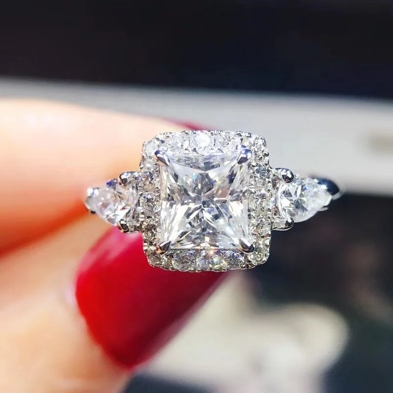 

Fashion Bridal Wedding Engagement Rings Modern Design Dazzling Accessories Anniversary Gifts Statement Rings For Women, Picture shows