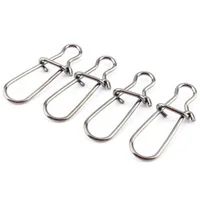 

Silver Nickel Plating Stainless Steel Snap Fishing Gear Tackle Box Lure Hook Connector High-strength Duo Lock Snaps
