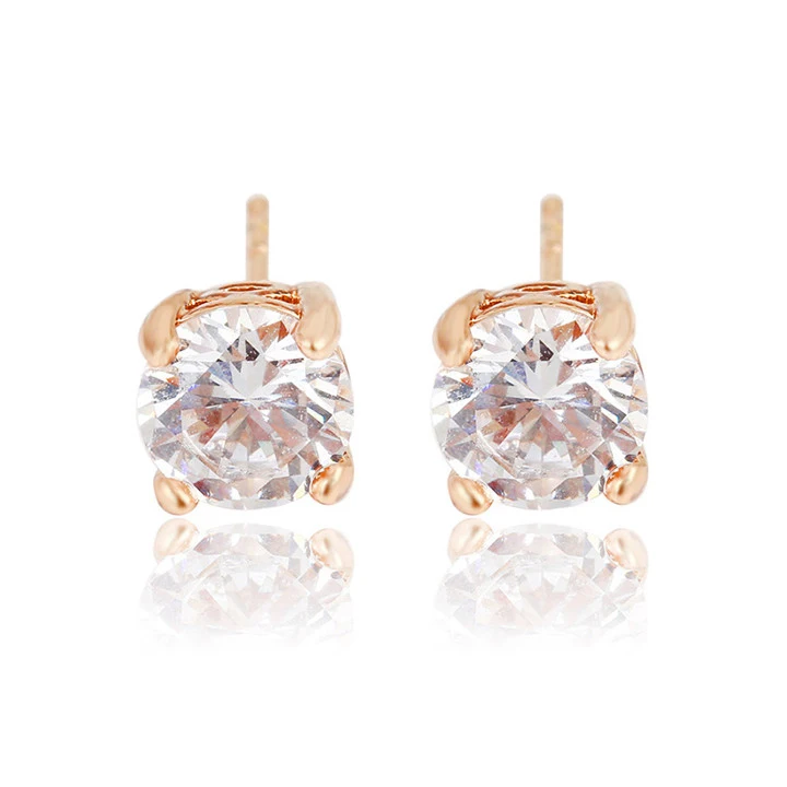 

20538 xuping wholesale simple designed gold plated stud earrings