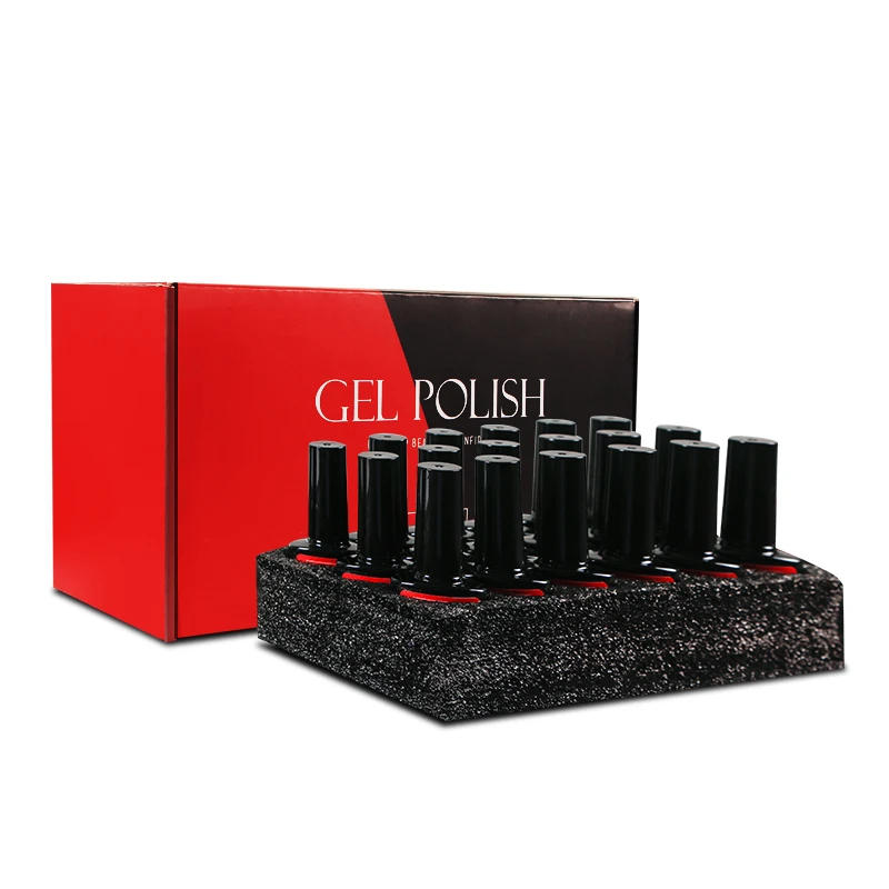 

abgel 18PCS color gel gift box uv gel polish set with base and top coat