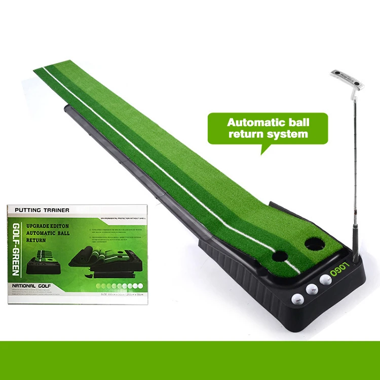 

Winter Used Indoor Golf Driving Mat Putting Green Portable Auto Ball Roll Golf Simulator Training Mat For Swing Detection Battin, Green black blue pink yellow