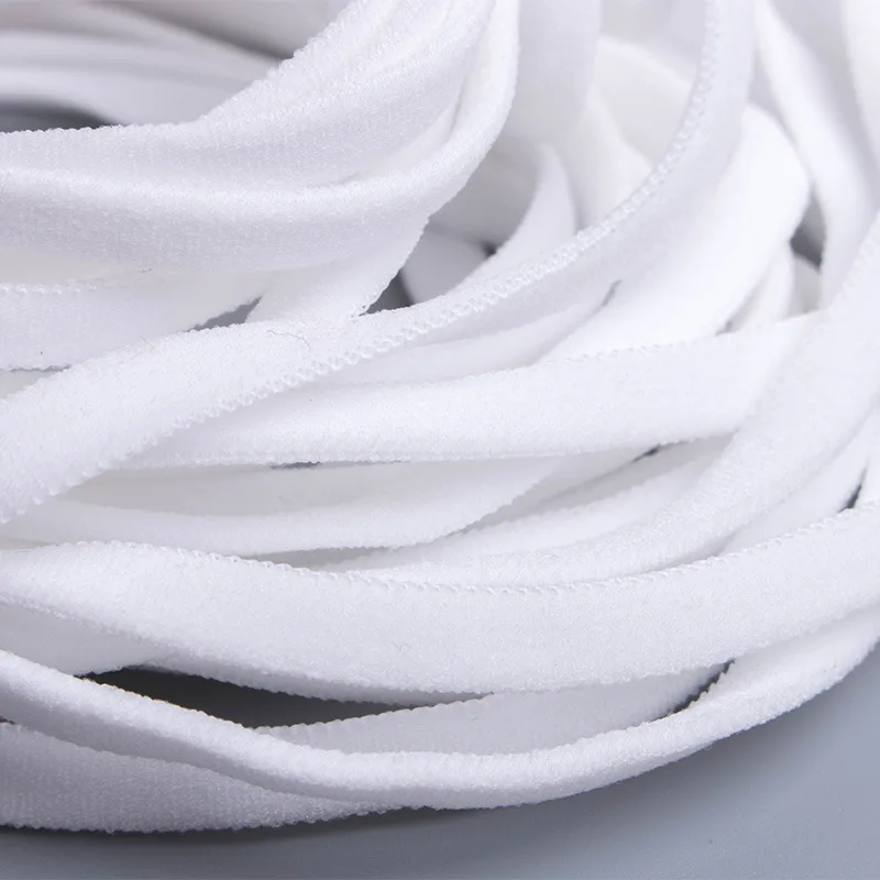 

5mm White Flat Elastic Band Ear Loop for N95 mask ear rope