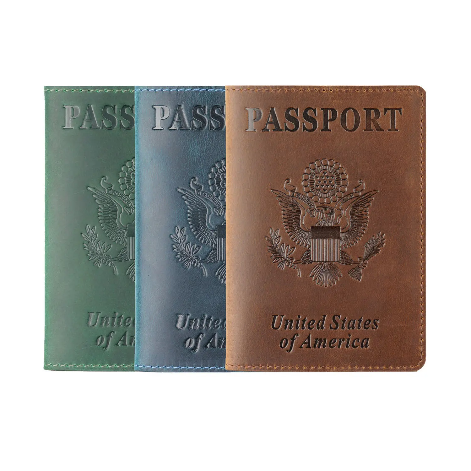 

2023 Travel Business Passport Holder Waterproof Genuine Leather Passport Holster Cover