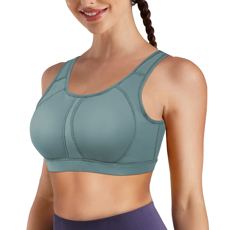 

Women Yoga Bra Criss-Cross Back Padded Strappy Adjustable Wide Straps Active Wear Sport Bra