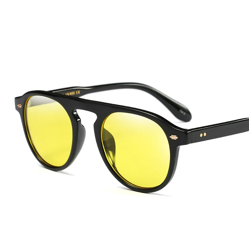 

SHINELOT 92106 Retro Plastic Vintage Round Men And Women Fashion Sunglasses Custom Your Logo Gafas de marca calientes
