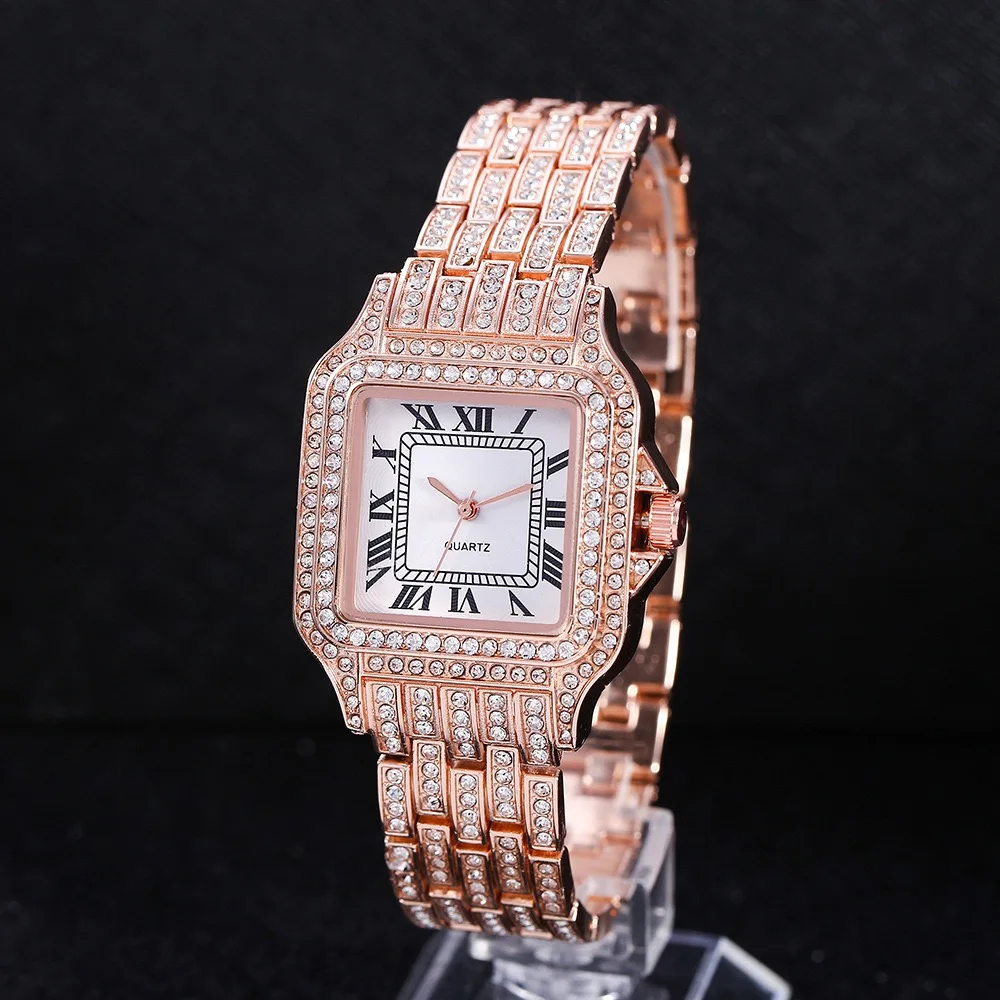 

2021 Hip Hop Dropshipping OME Order Fashion Ladies Watches Watches Wholesale Luxury Women Quartz Watches Buckle Full Diamond