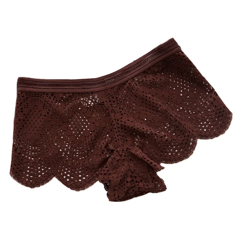 

NEW Fashion Design Wide Rubber Band Boxer Pants Pure Color Lace Ladies Shorts Panties, Black / white / pink / blue / brown / light gray / coral red