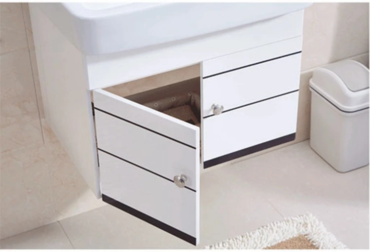 Small toilet lavatory combination PVC bathroom vanity modern contracted Europe type ark wall cupboard