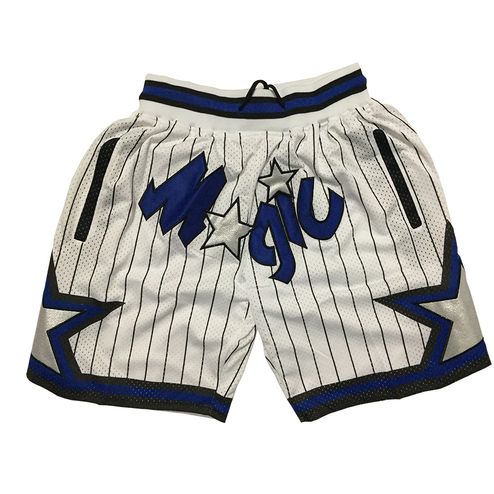 

Mens Basketball Shorts All Star Magic Bull Doublue Layer Embroidered Pocket Sportswear Running Shorts Just Don Shorts