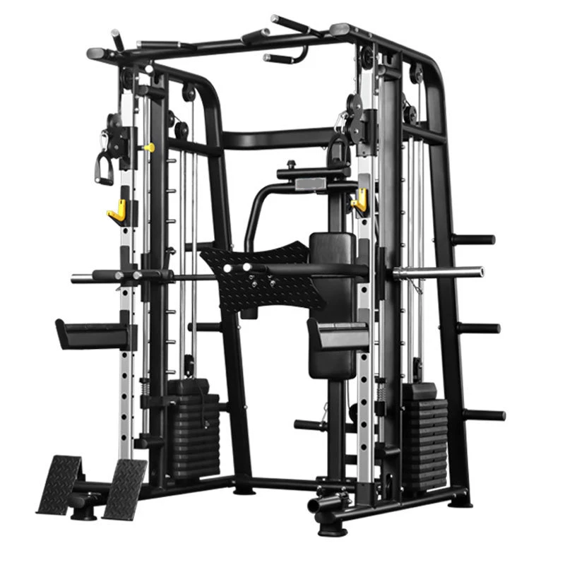 

Gym Multi-functional Smith Machine Muscle Strength Fitness Smith Trainer Machine Squat Rack with weights, Customize avaliable