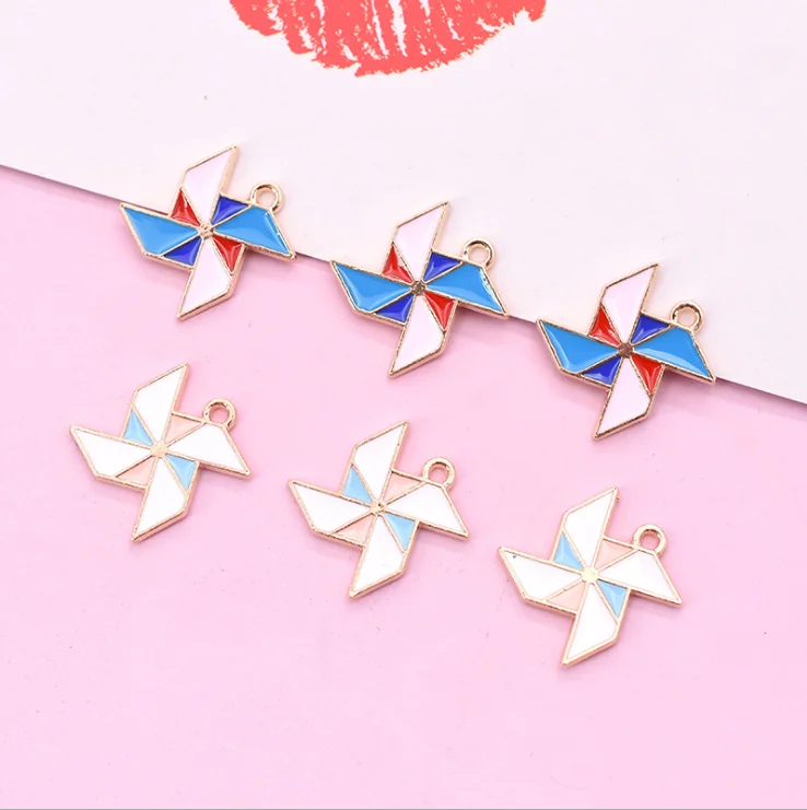 

High Quality Enamel Windmill alloy Charms Pendants Diy Jewelry making Accessories 15*17mm, Picture
