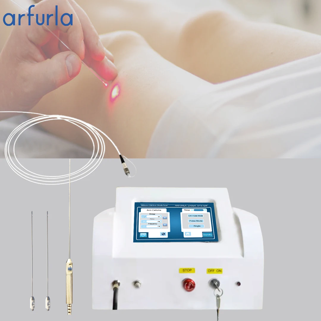 

Cellulite Slim Liposuction Machine Surgery Remove Unwanted Fat 980nm Laser Diode Lipolysis, White