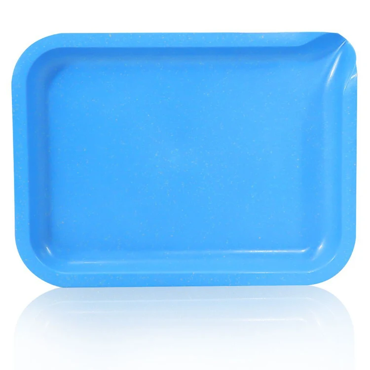 

Hot Selling Rectangle New Recycled Plastic PLA Smoke Herb Tobacco Tray BIO Rolling ECO Friendly Biodegradable Roll Tray