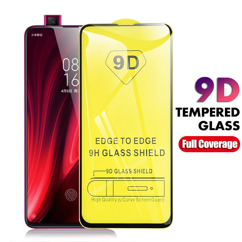 

9d Tempered Glass 9D Tempered Glass For Xiaomi Redmi 7 8 9 K40 pro Screen Protector For Redmi Note 9 4G 5G 10 S2 y3, High clear