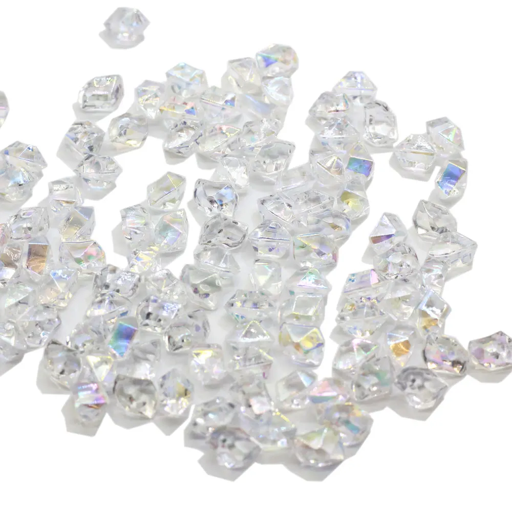 AB Plastic Acrylic Diamond GemStone Irregular Ice Rocks Table Scatter Vase Decor DIY Party Holiday Home Decorations