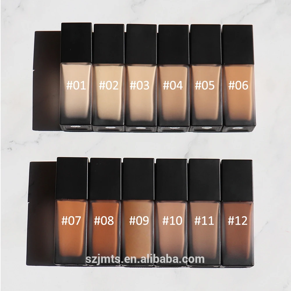 

Quick Custom Label Repairing Liquid Foundation Highlights Pure Organic No Logo Professional Makeup Waterproof, 12 colors