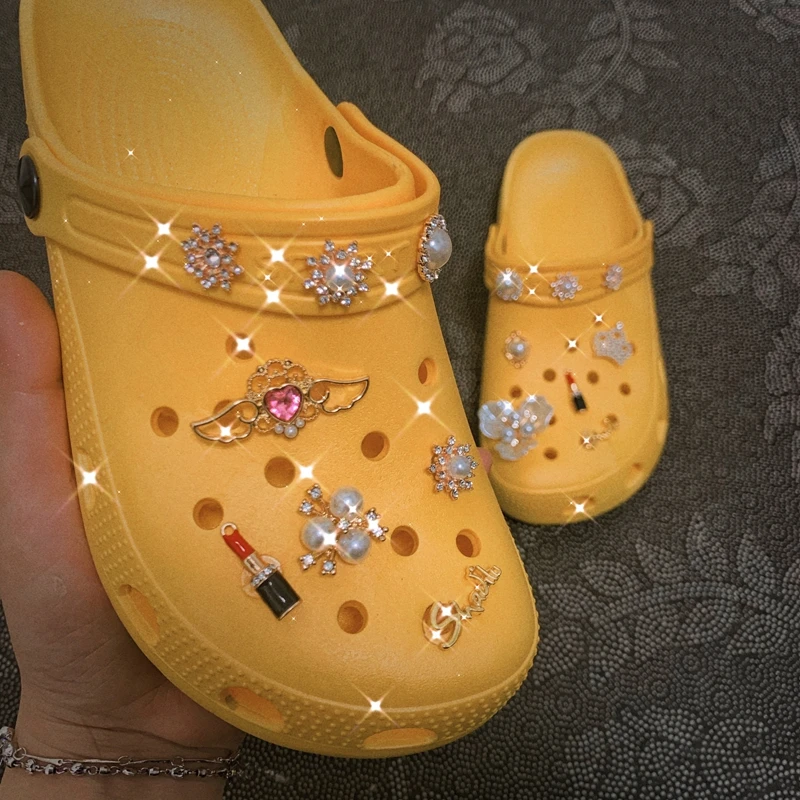 

Shoe Croc Wholesale Newest Cute Slippers for Women Slip on Flat Heel Sandals