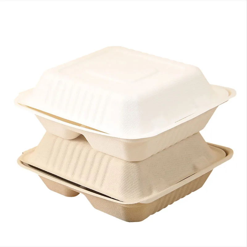 

Sugarcane To Go Container Disposable Oven Safe Food Container Bio Degradable Takeaway Food Container