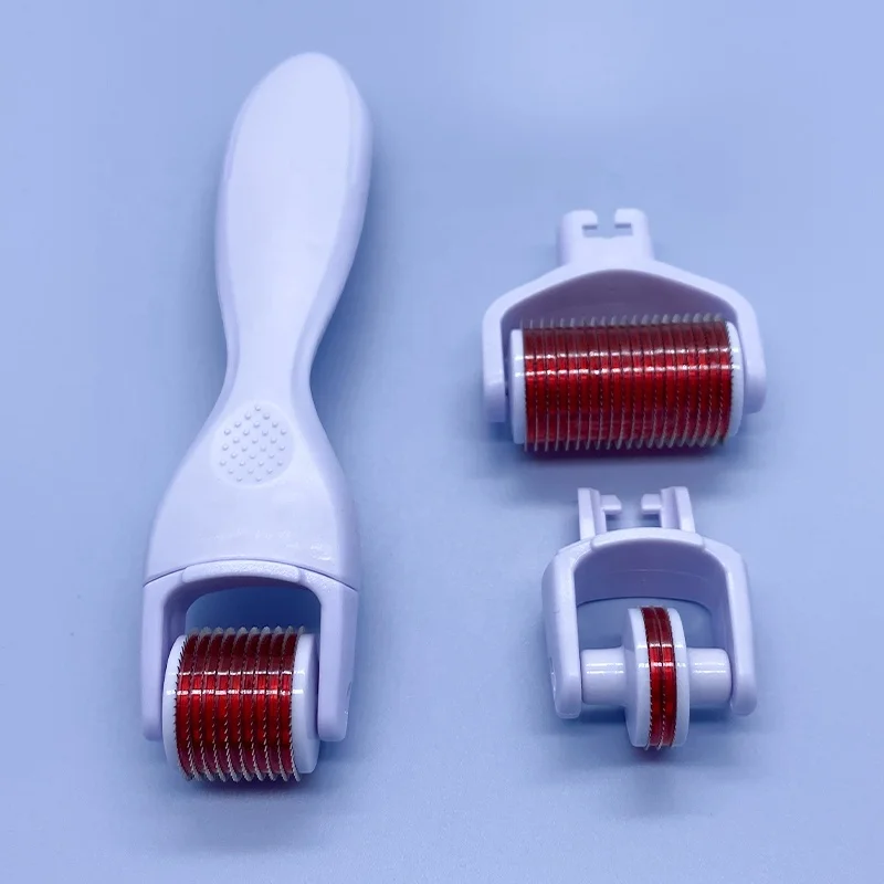 

Private Label Skin Care Kit Micro Needle 3 in 1 Derma Roller Kit for 180, 600, 1200 Microneedling Dermaroller