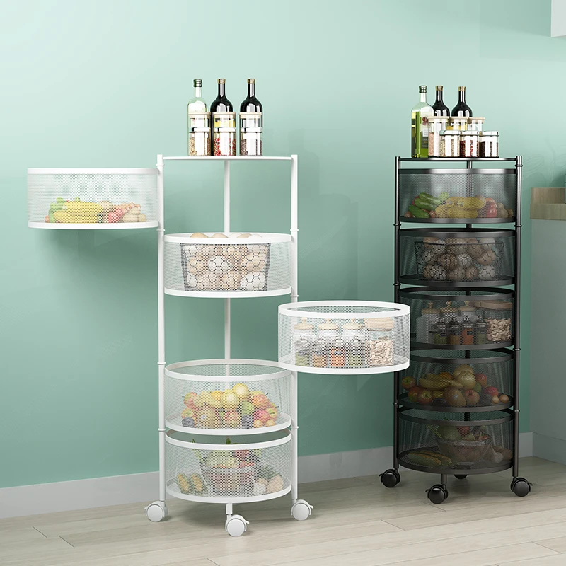 

Trolley 3 Tier Foldable Metal Rolling Storage cart, Utility Or Kitchen Cart For Kitchen Bathroom, White/black