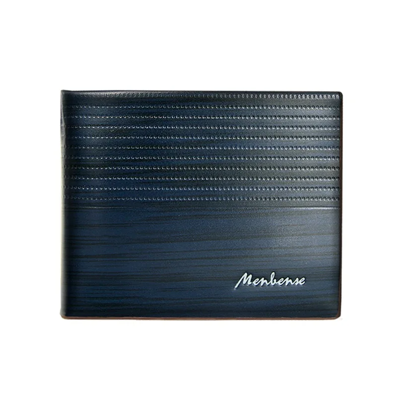 

Customized business Portable Men's wallet Korean fashion multi-functional multi-card Horizontal section 2 fold short wallet, 3 color
