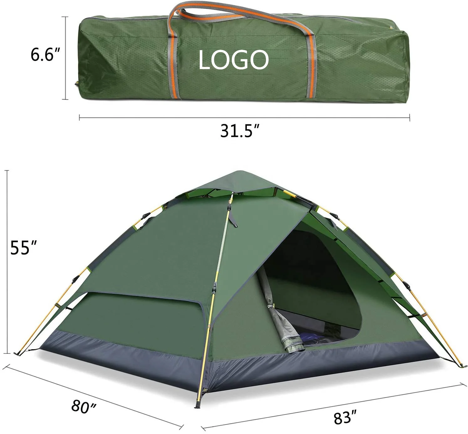 

Wholesale Double Layer Automatic Hydraulic Tent 4 Person Family Waterproof Outdoor Camping Tent for sale beach outdoor, Customized colors