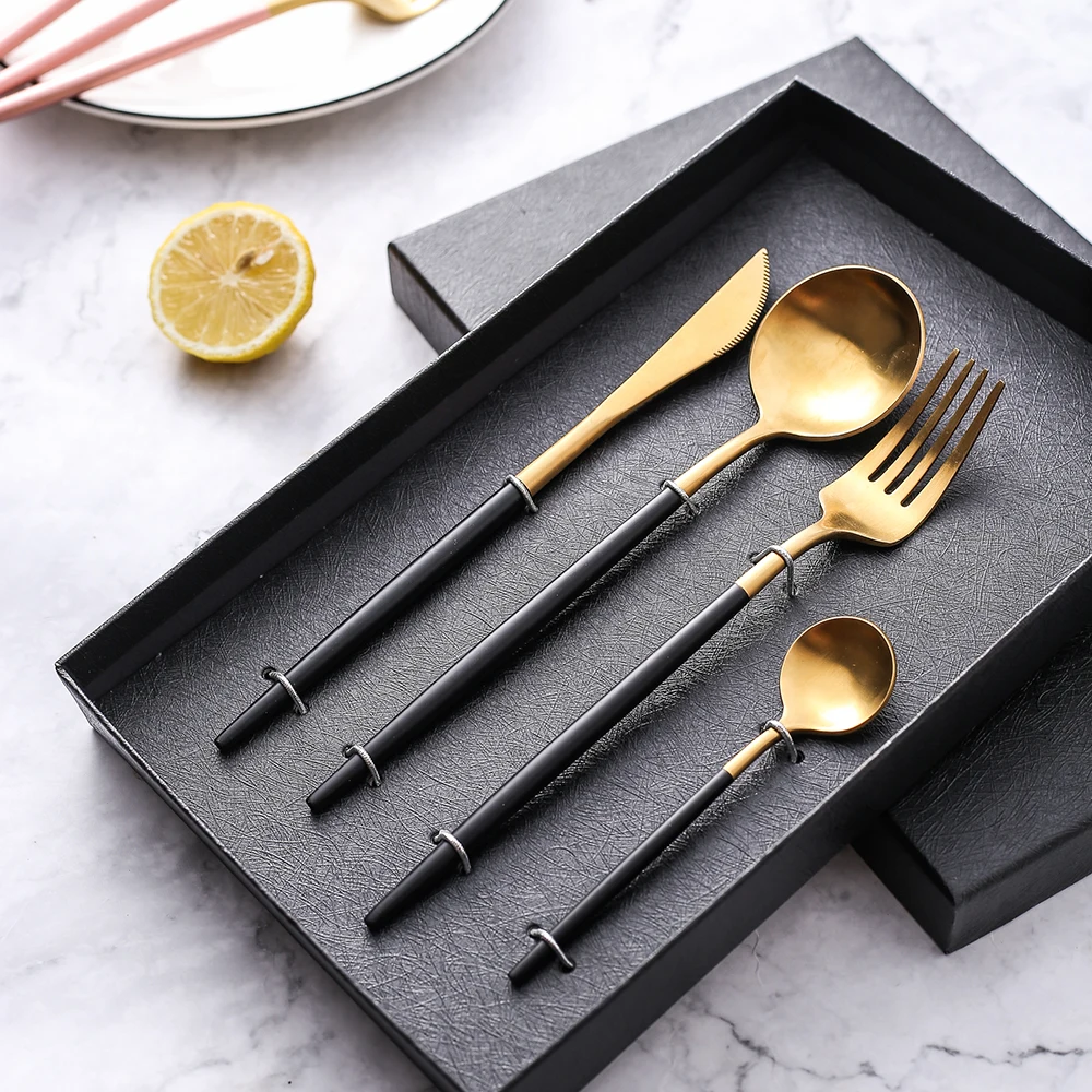 

Factory Hot Selling Gold Flatware Set Stainless Steel For Weeding Party Gift