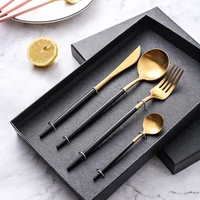 

Amazon Hot Selling Gold Flatware Set Stainless Steel For Weeding Party Gift