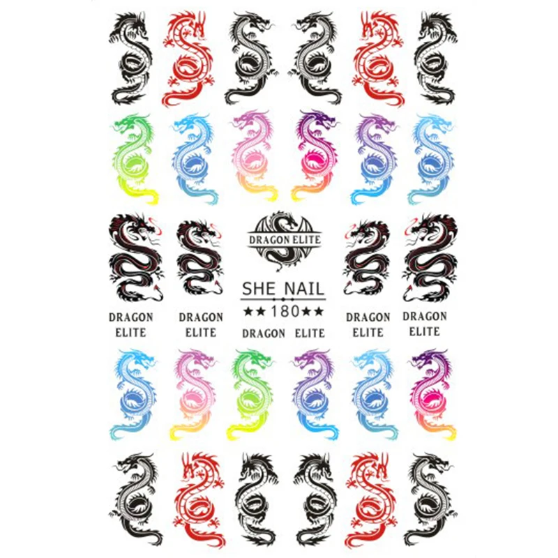 

Designers Fashionable Dragon Snake Nail Decal Nail Stickers 2020