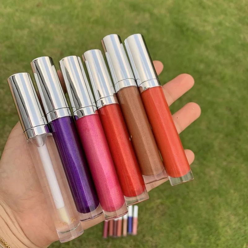 

Wholesale cosmetic makeup shimmer lipgloss custom glitter private label lip gloss