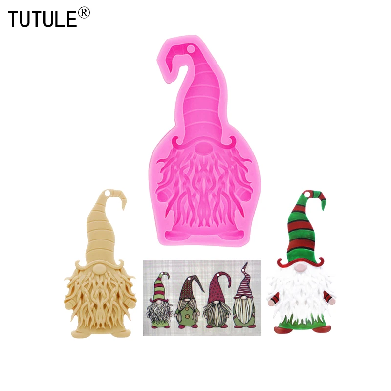 

Gnome Gnomies keychain mold-Gnome Silicone Mold Cake Tool Clay craft keychain mold