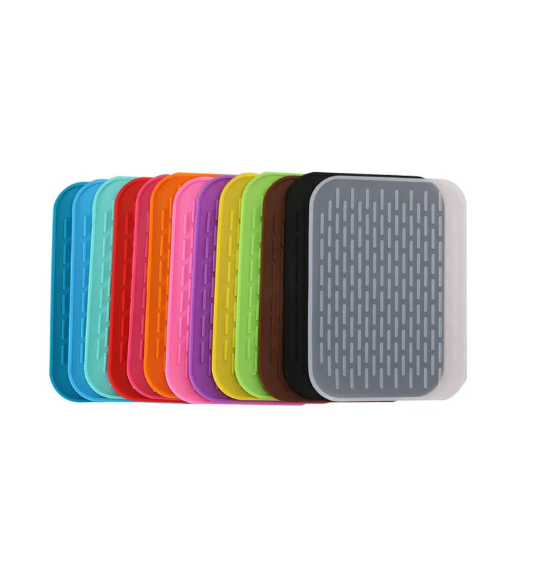 

Colorful silicone heat insulation pad European anti-scald pot table waterproof non-slip thick bowl mat coaster